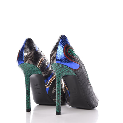 Saint Laurent Ayers Panther Patch Anja 105 Secret Garden Pump 37.5 Multicolor 4 of 8