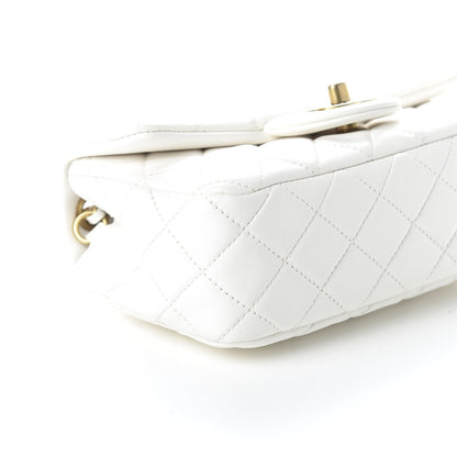 Chanel Lambskin Quilted Mini Rectangular Pearl Crush Flap White 6 of 10