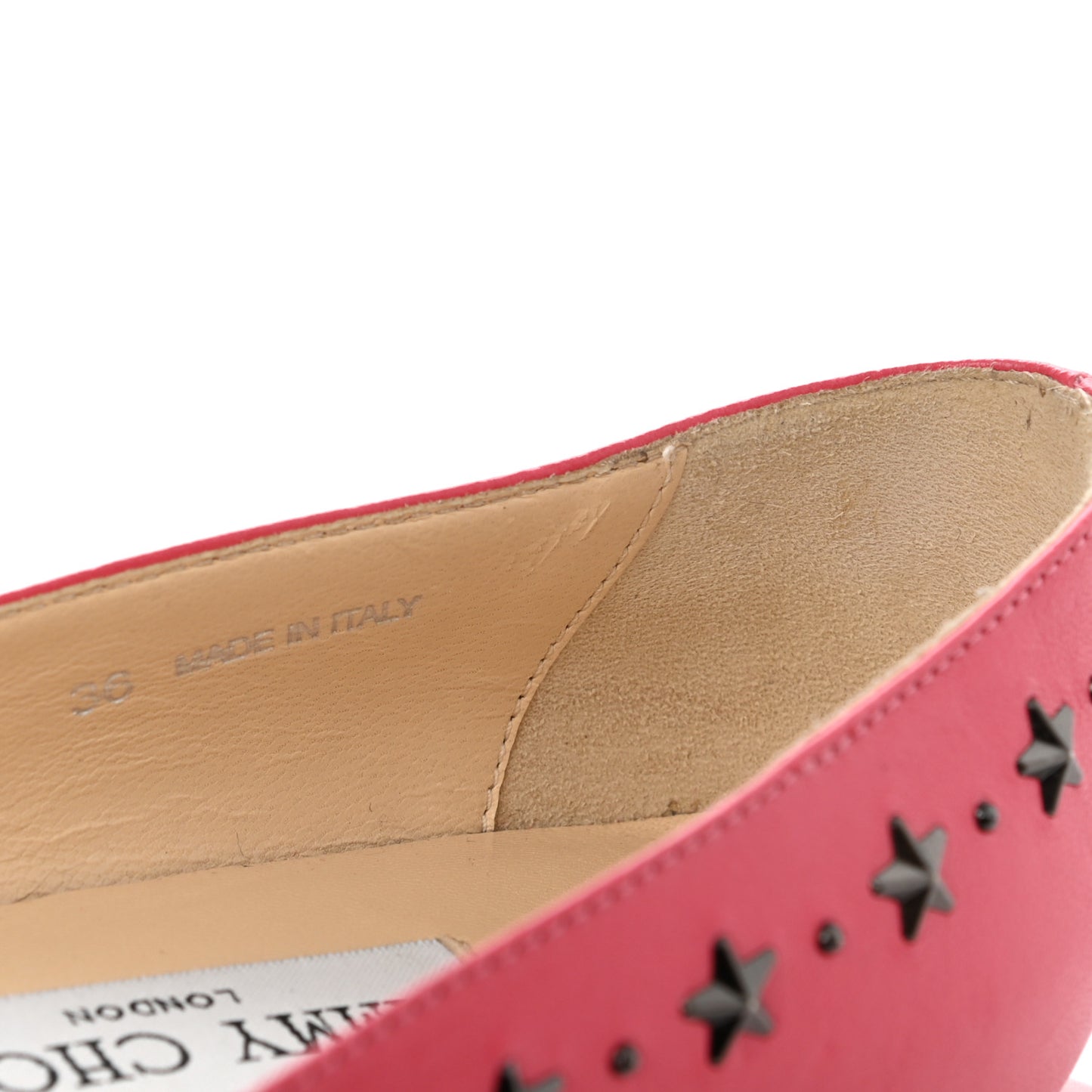Calfskin Windsor Star Flats 36 Pink