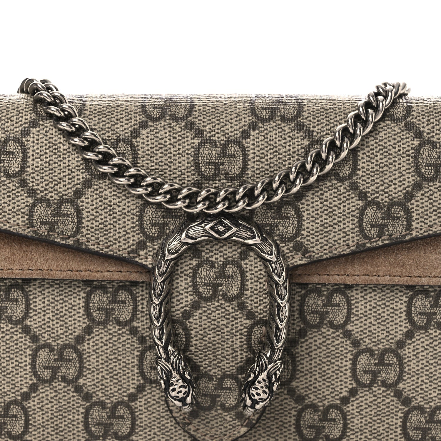 Gucci GG Supreme Monogram Super Mini Dionysus Shoulder Bag Taupe 7 of 11