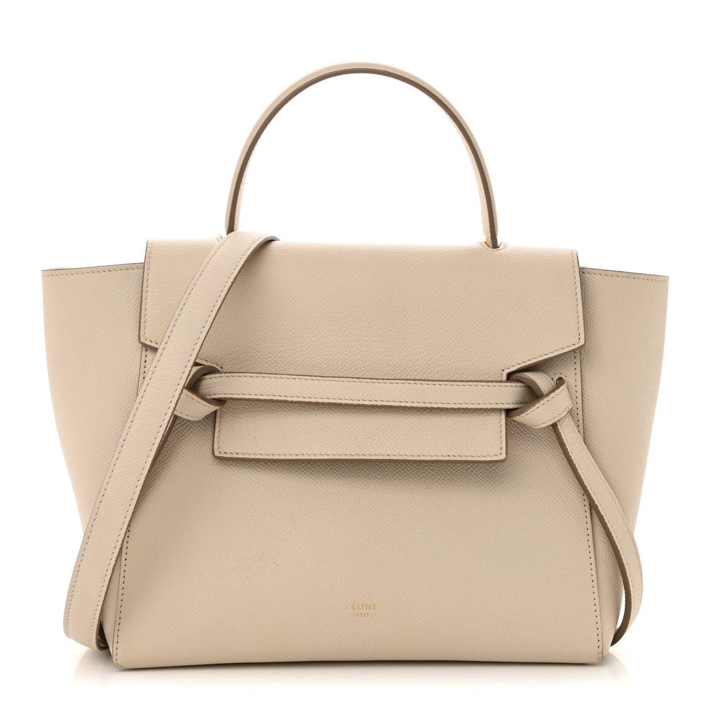 Grained Calfskin Micro Belt Bag Light Taupe