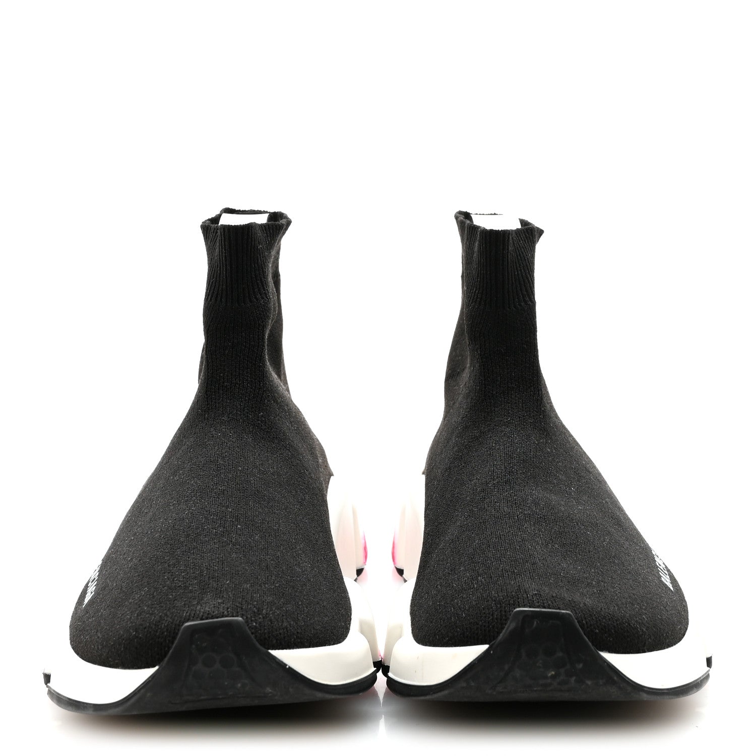 Balenciaga Neoprene Knit Womens Speed Sneakers 41 Black Pink 3 of 10