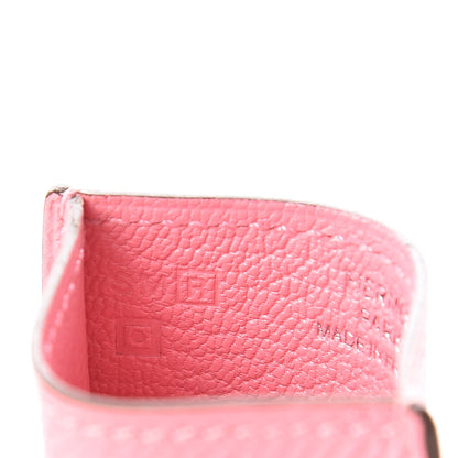 Hermes Epsom Diabolo Card Holder Case Rose Confetti 7 of 8