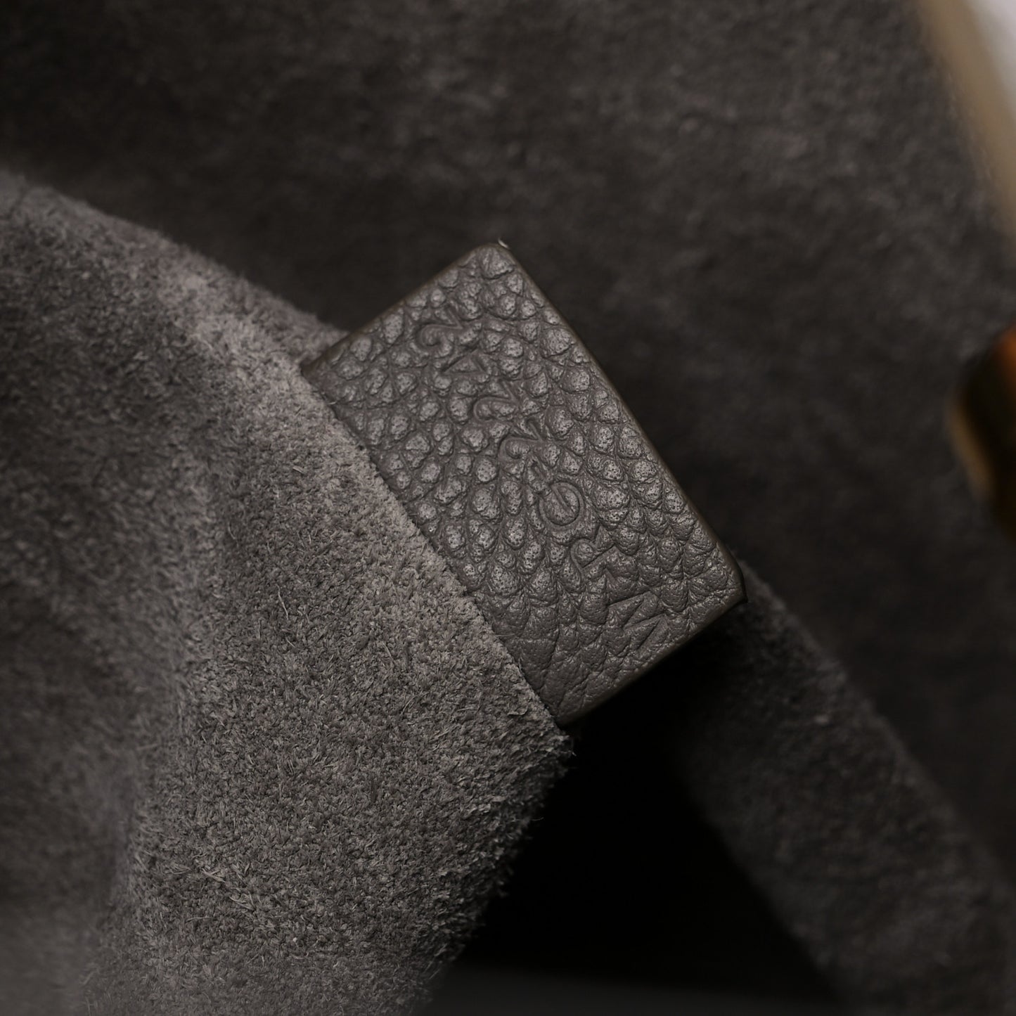Supple Grained Calfskin Bucket 16 Bag Pebble