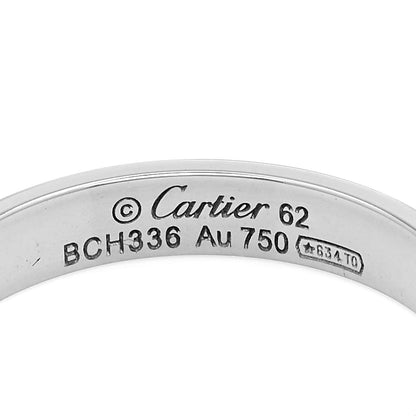 Cartier 18K White Gold 3.5mm LOVE Wedding Band Ring 62 10 4 of 5