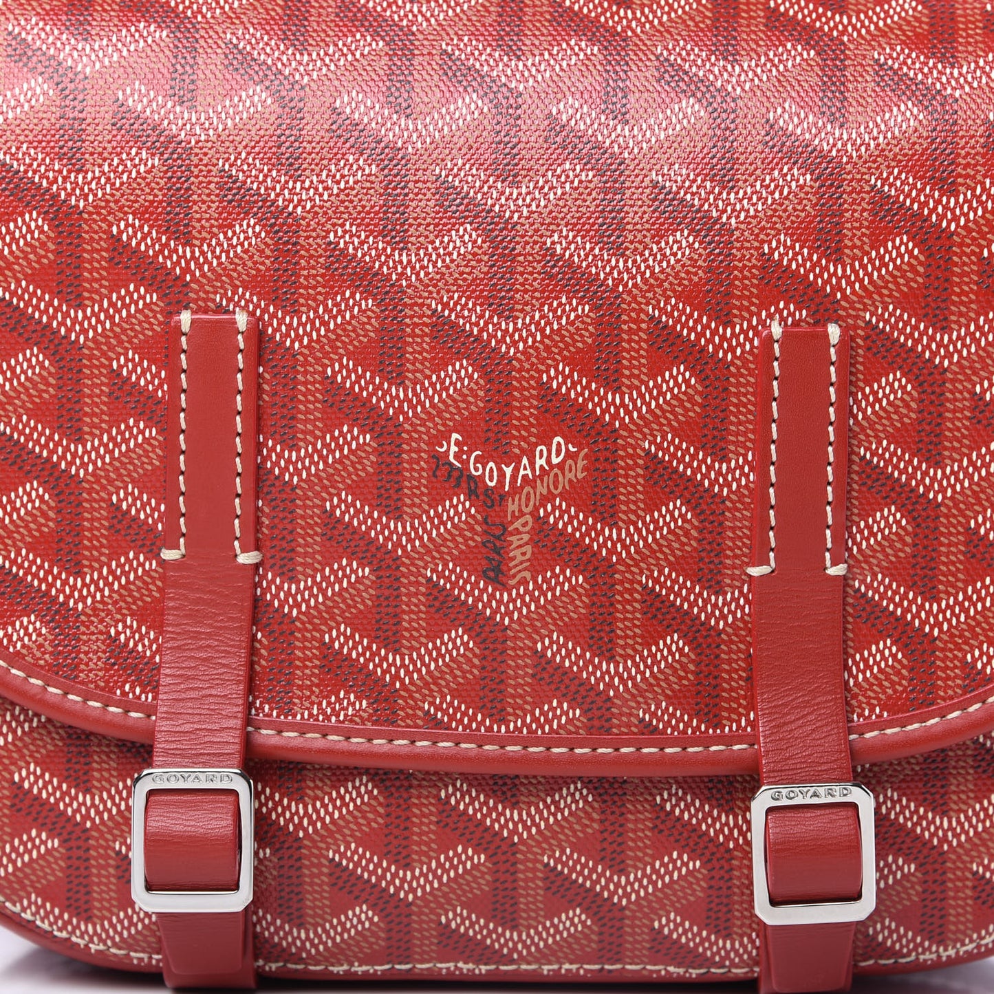 Goyardine Belvedere PM Messenger Bag Red