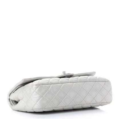 Chanel Metallic Lambskin Quilted Medium Double Flap Silver 4 of 10