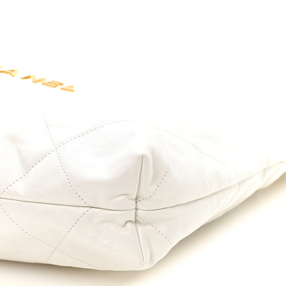 Chanel Shiny Calfskin Quilted Chanel 22 White 11 of 11