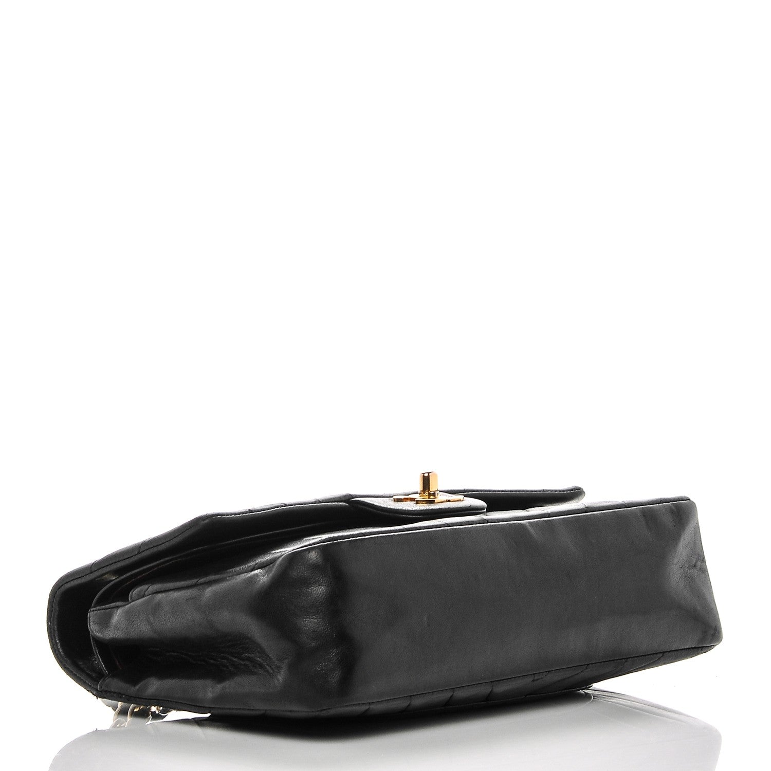 Chanel Lambskin Chevron Medium Double Flap Black 4 of 8
