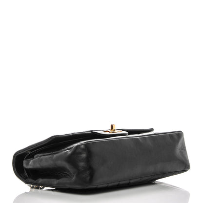 Chanel Lambskin Chevron Medium Double Flap Black 4 of 8