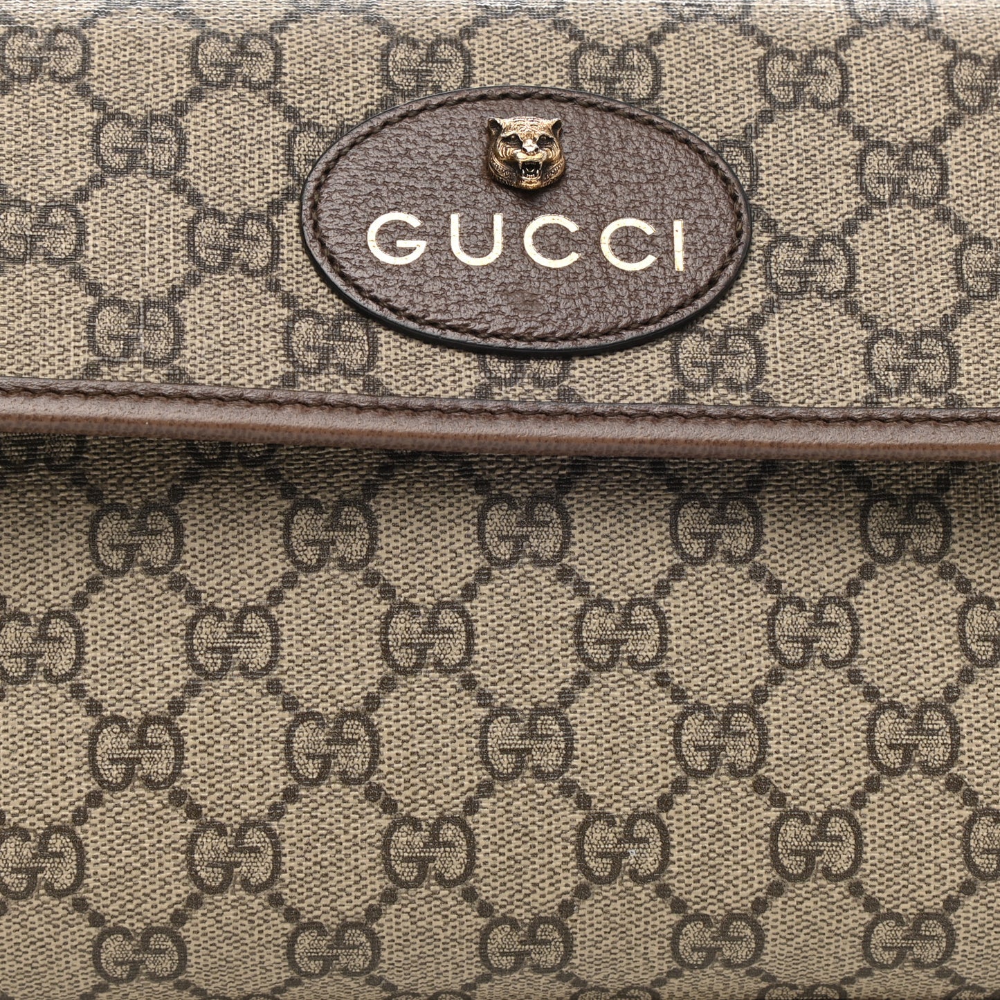 GG Supreme Monogram Neo Vintage Web Belt Bag Brown