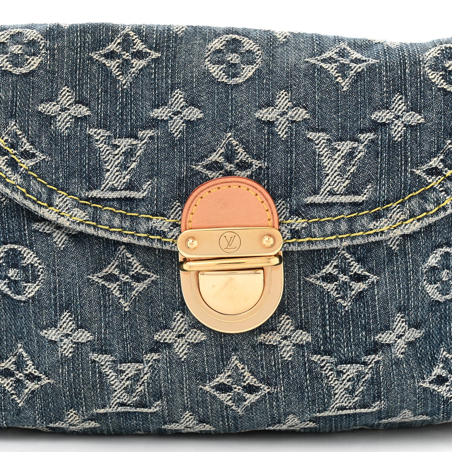 Monogram Denim Mini Pleaty Blue