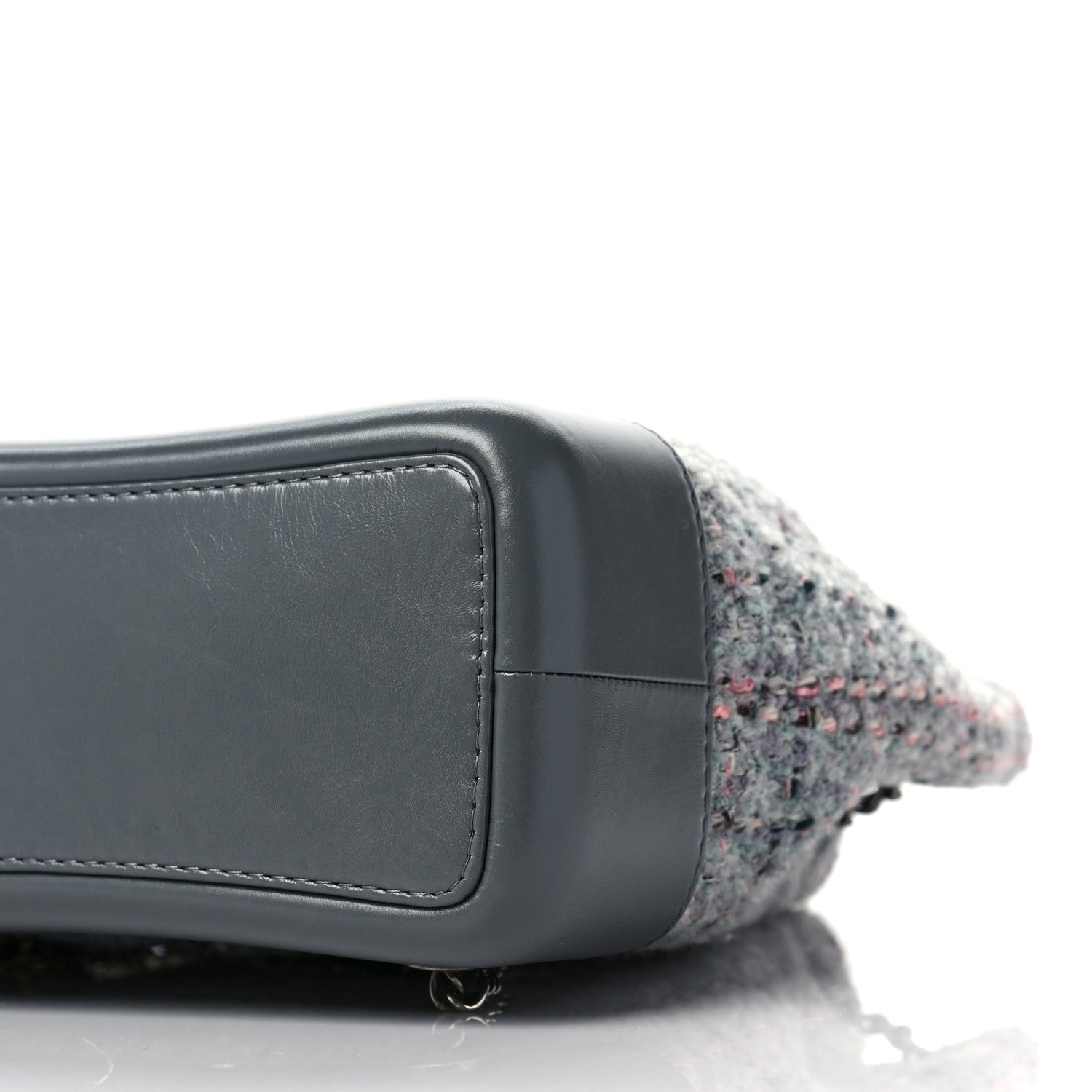 Chanel Tweed Calfskin Quilted Gabrielle Backpack Grey 9 of 9