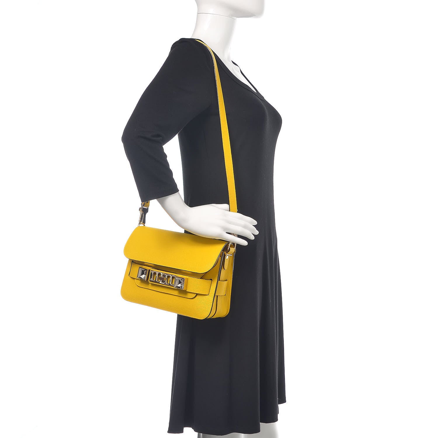 Proenza Schouler New Linosa Mini PS11 Classic Shoulder Bag Tropical Yellow 2 of 11