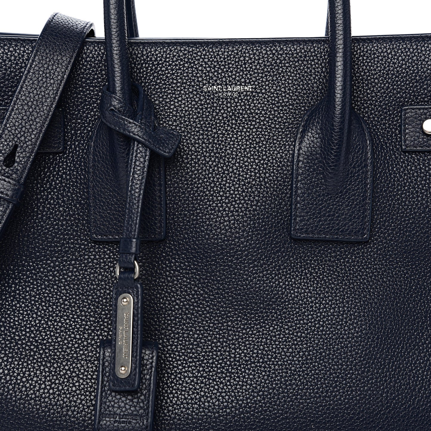 Grained Calfskin Small Supple Sac De Jour Navy