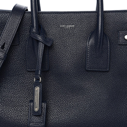 Saint Laurent Grained Calfskin Small Supple Sac De Jour Navy 14 of 14