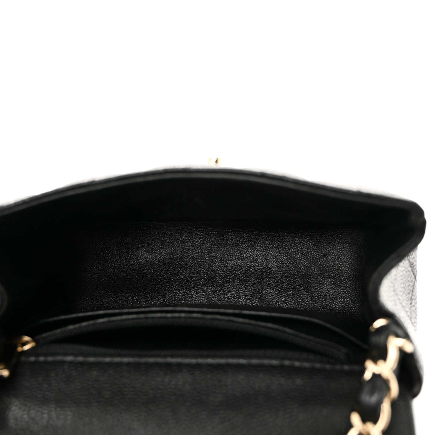 Caviar Quilted Mini Square Flap Black