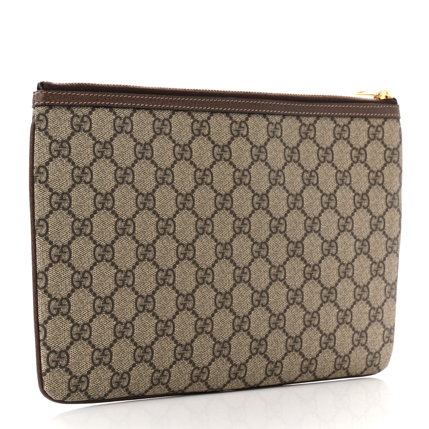 Gucci GG Supreme Monogram Large Ophidia Pouch Clutch Brown 4 of 8