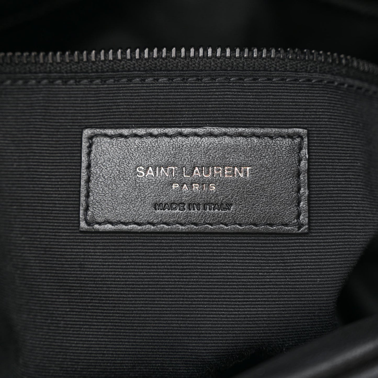 Lambskin Quilted Monogram Monochrome Medium Loulou Puffer Chain Satchel Black
