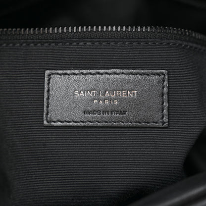 Saint Laurent Lambskin Quilted Monogram Monochrome Medium Loulou Puffer Chain Satchel Black 6 of 10