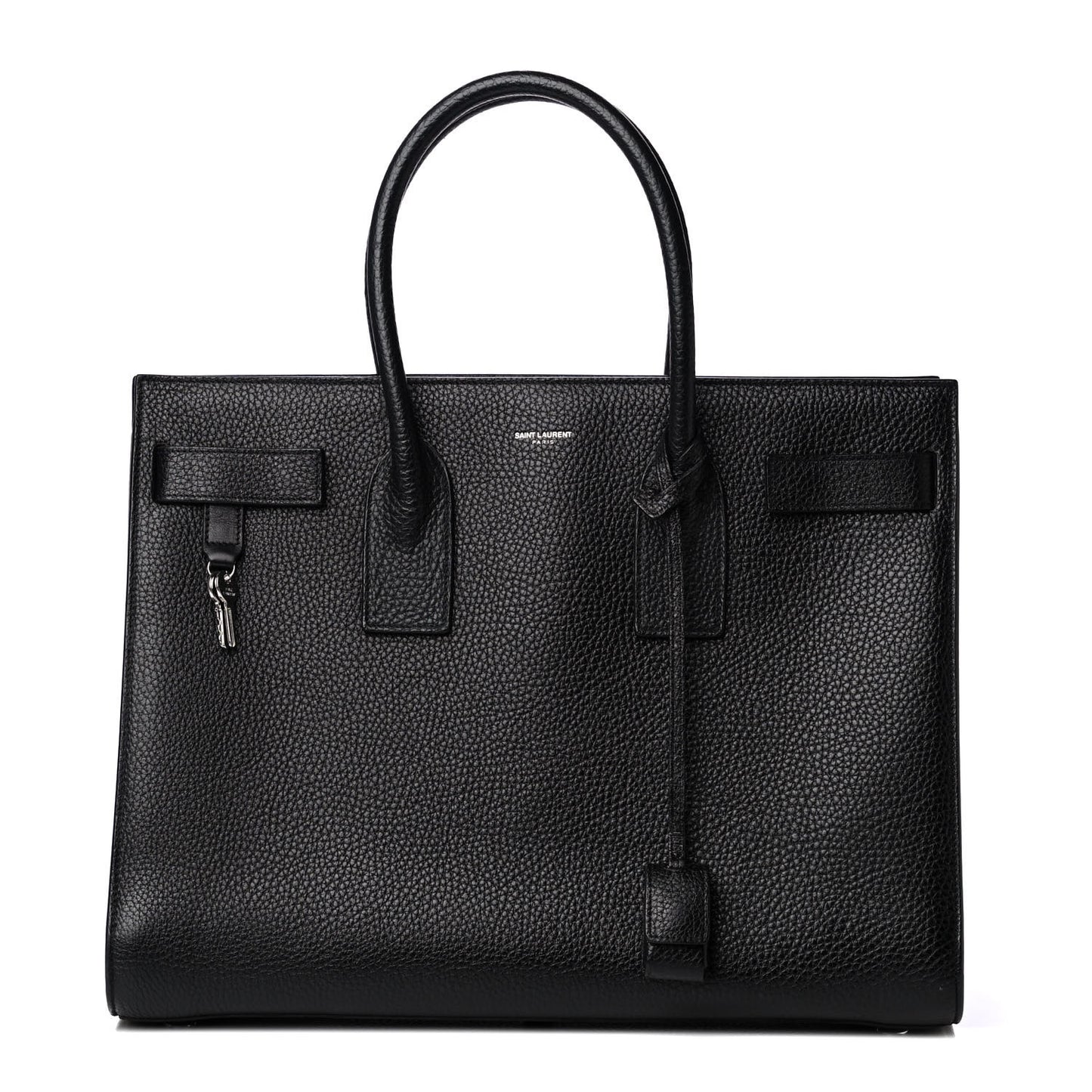 Grained Calfskin Large Sac De Jour Carryall Black