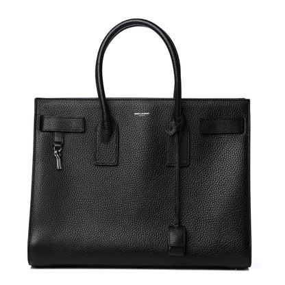 Saint Laurent Grained Calfskin Large Sac De Jour Carryall Black 1 of 9