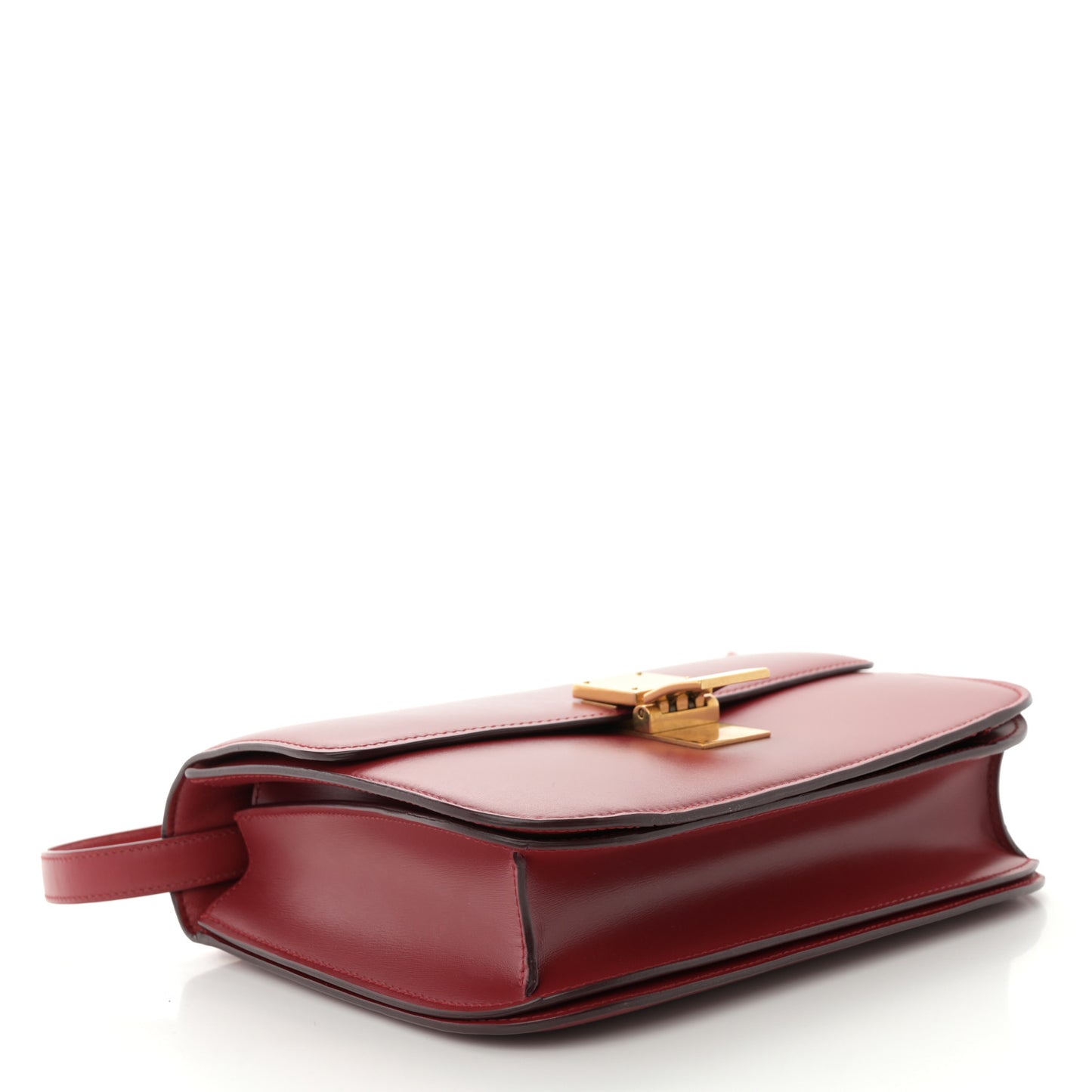 Box Calfskin Medium Classic Box Flap Bag Red