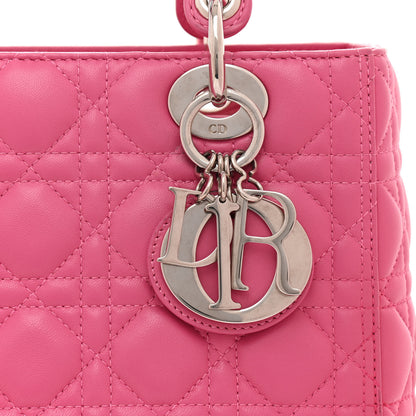 Christian Dior Lambskin Cannage Medium Lady Dior Pink 7 of 10