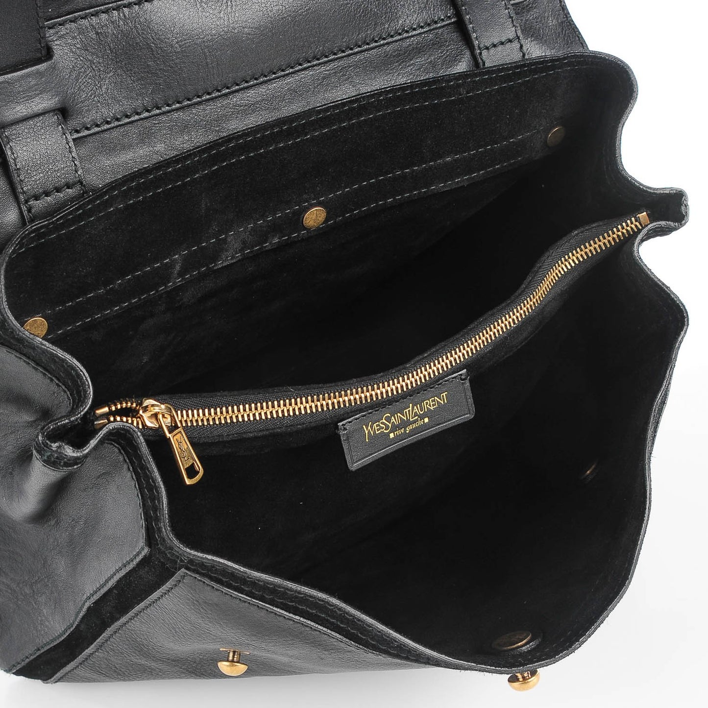 Calfskin Canvas Medium Muse Two Black