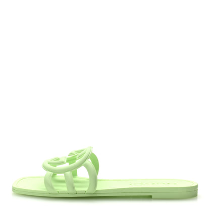 Gucci Rubber Interlocking G Womens Slide Sandals 37 Oscar Water 1 of 10