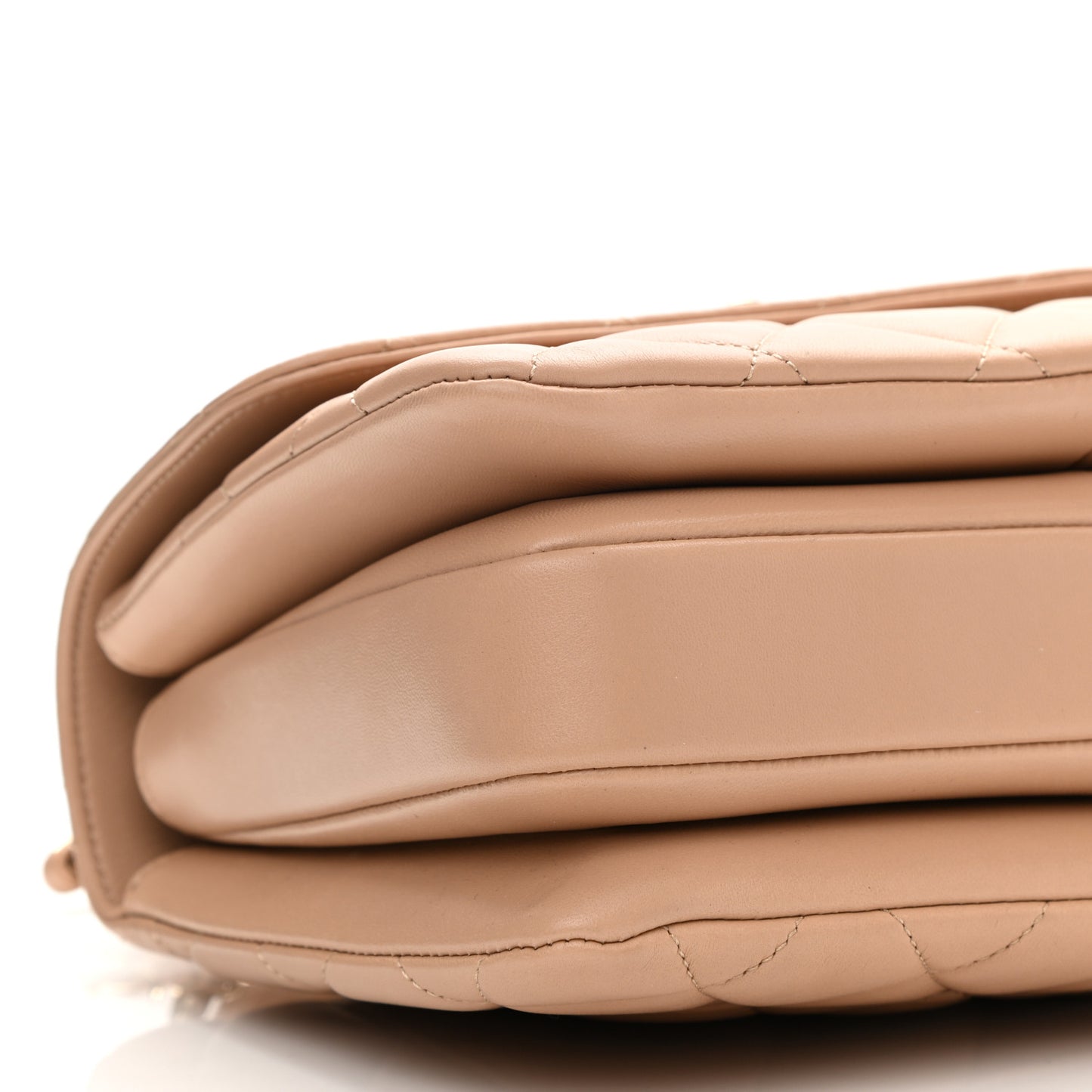 Lambskin Quilted Small Trendy CC Dual Handle Flap Bag Beige