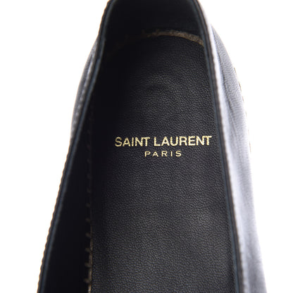 Saint Laurent Lambskin Monogram Espadrilles 37 Black 6 of 10