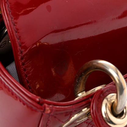 Christian Dior Patent Cannage Mini Lady Dior Red 11 of 17