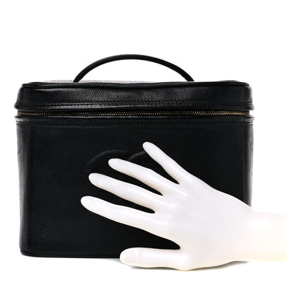 Chanel Caviar CC Vanity Train Case Black 2 of 27