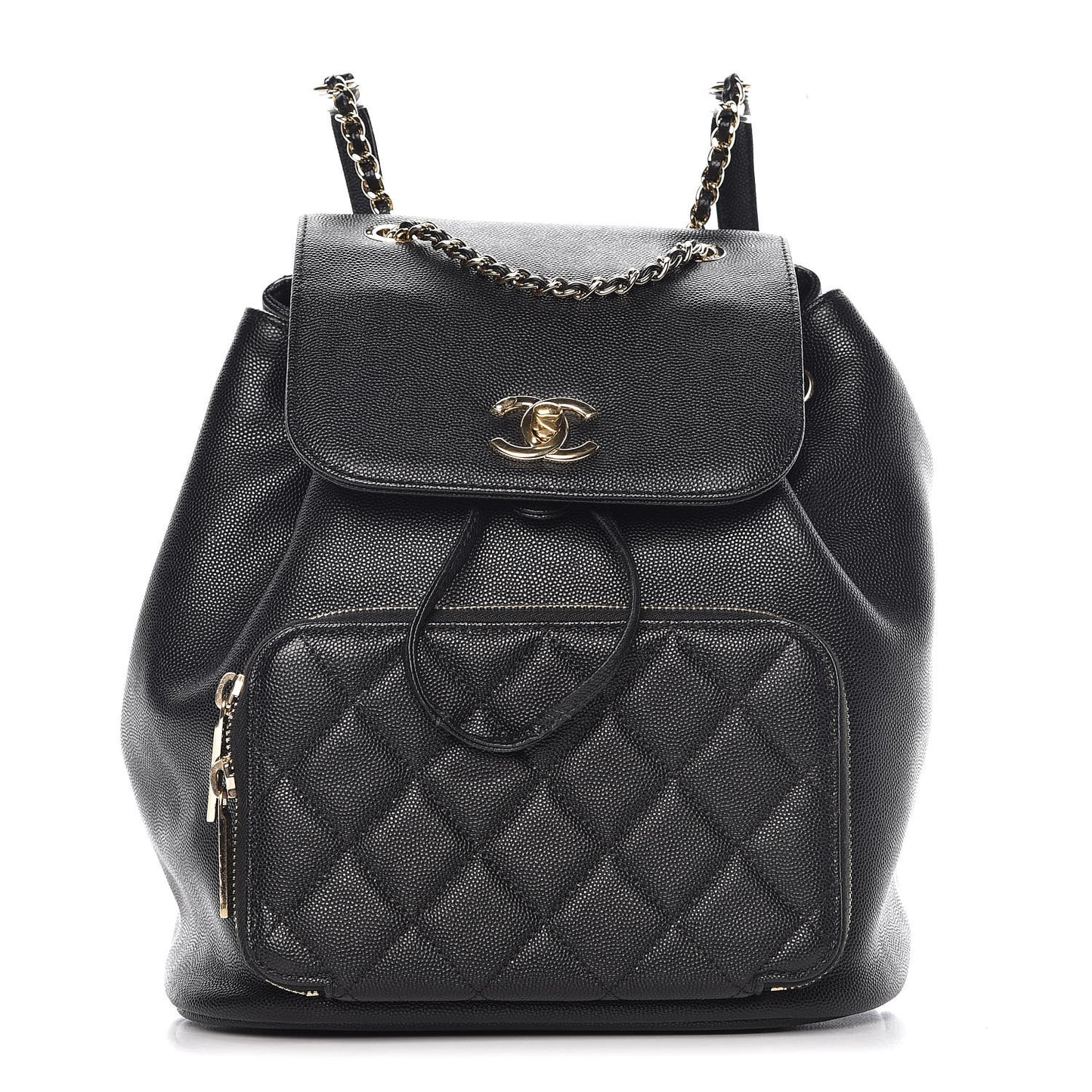 Caviar Quilted Business Affinity Backpack Black