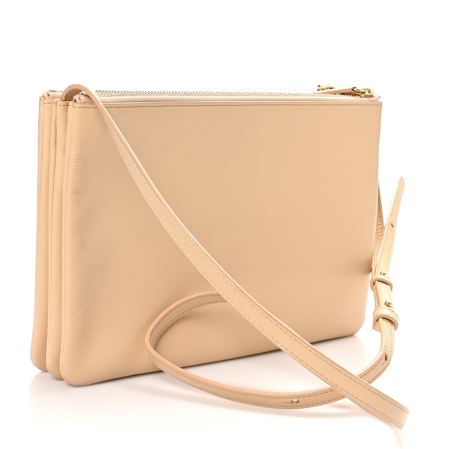 Celine Liege Calfskin Large Trio Crossbody Bag Nude 2 of 11