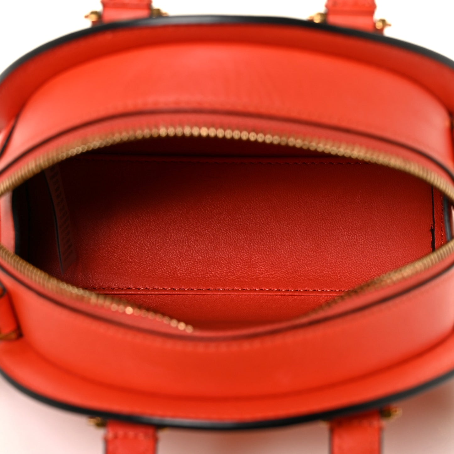 Calfskin Small Medallion Tribute Bowling Bag Orange
