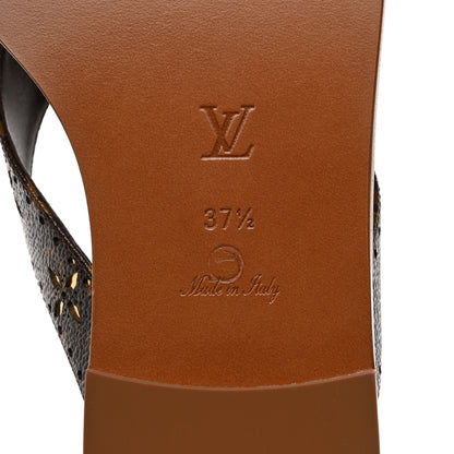 Louis Vuitton Monogram Sunny Flat Thong Sandals 37.5 Brown 8 of 8