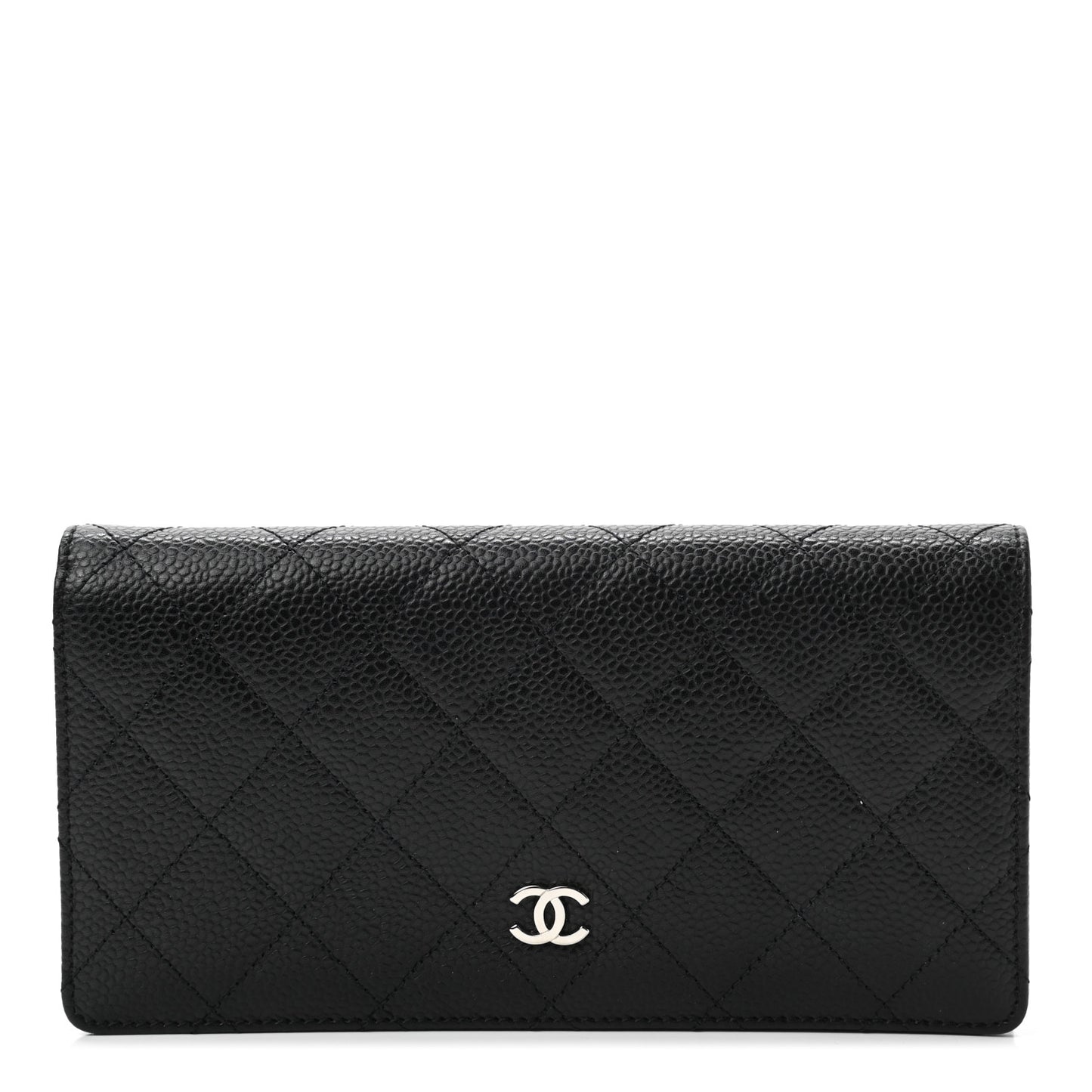 Caviar Quilted Yen Wallet Black