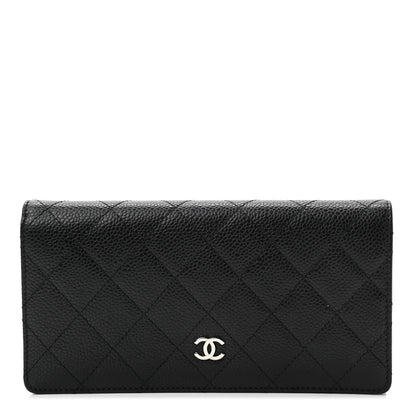 Chanel Caviar Quilted Yen Wallet Black 1 of 7