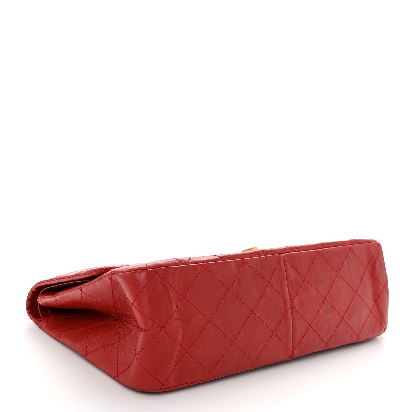 Aged Calfskin Quilted 2.55 Reissue 227 Flap Red