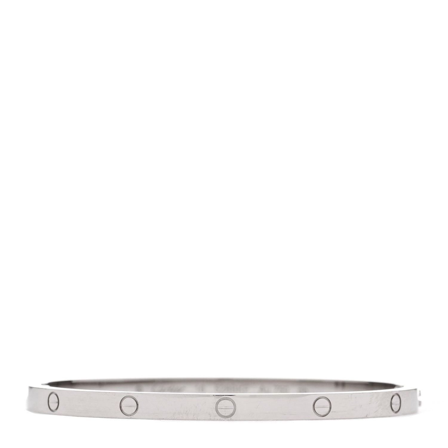 Cartier 18K White Gold Small LOVE Bracelet 16 1 of 8