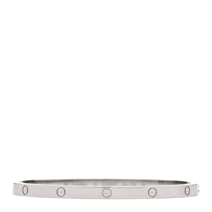 Cartier 18K White Gold Small LOVE Bracelet 16 1 of 8