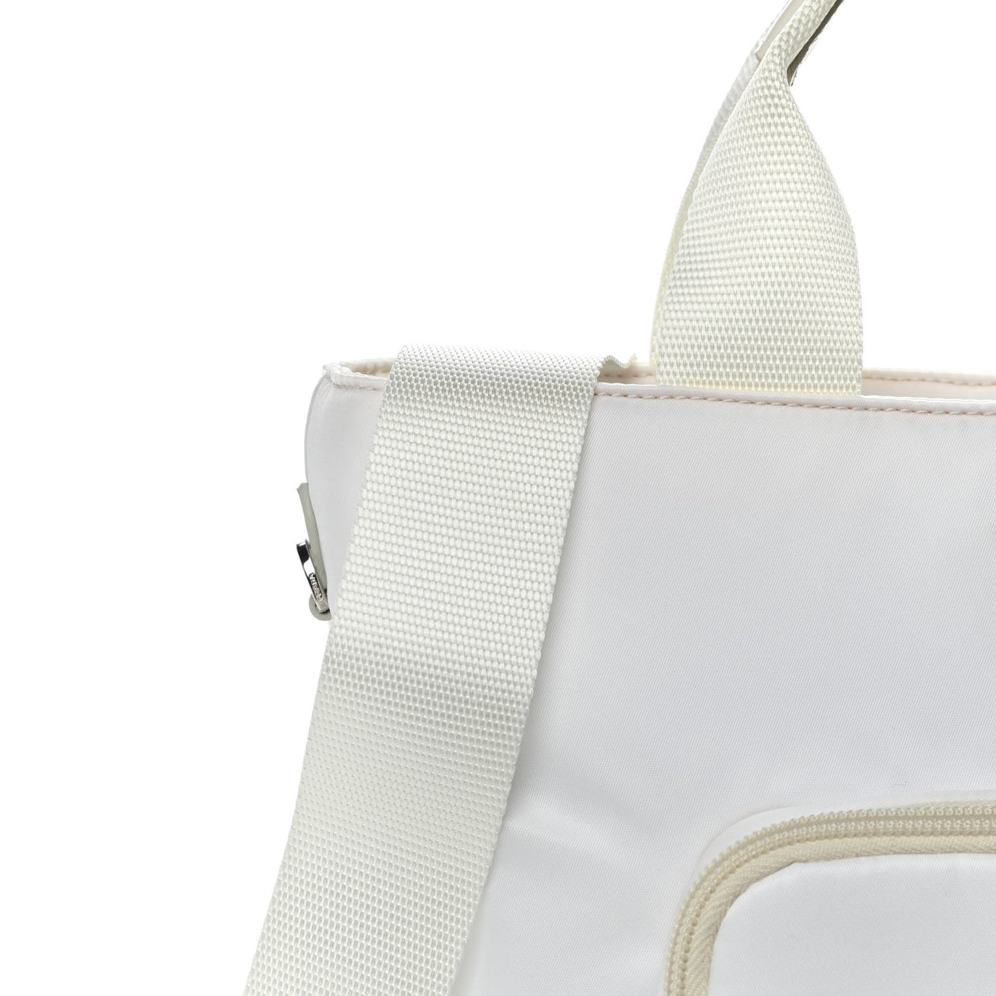Tessuto Nylon Pocket Tote Bianco