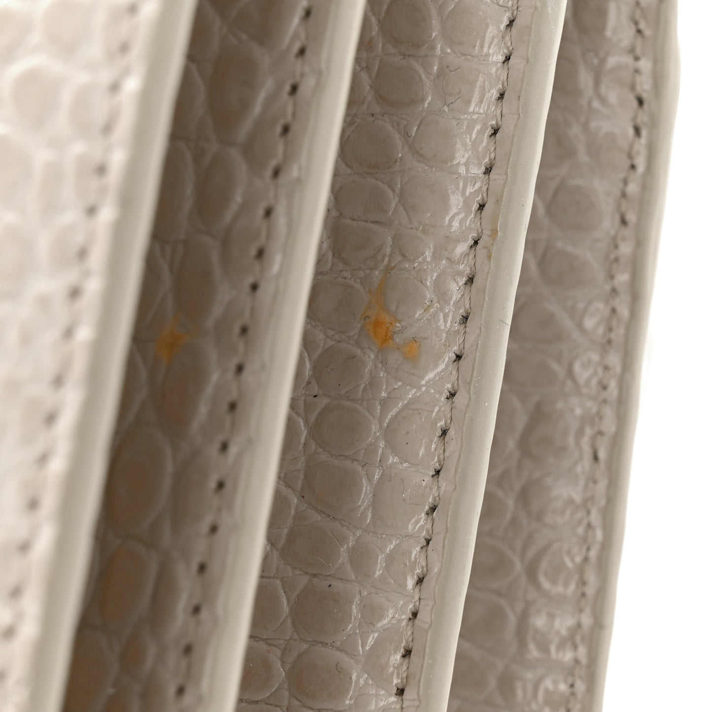 Calfskin Crocodile Embossed Medium Monogram Sunset Blanc Vintage