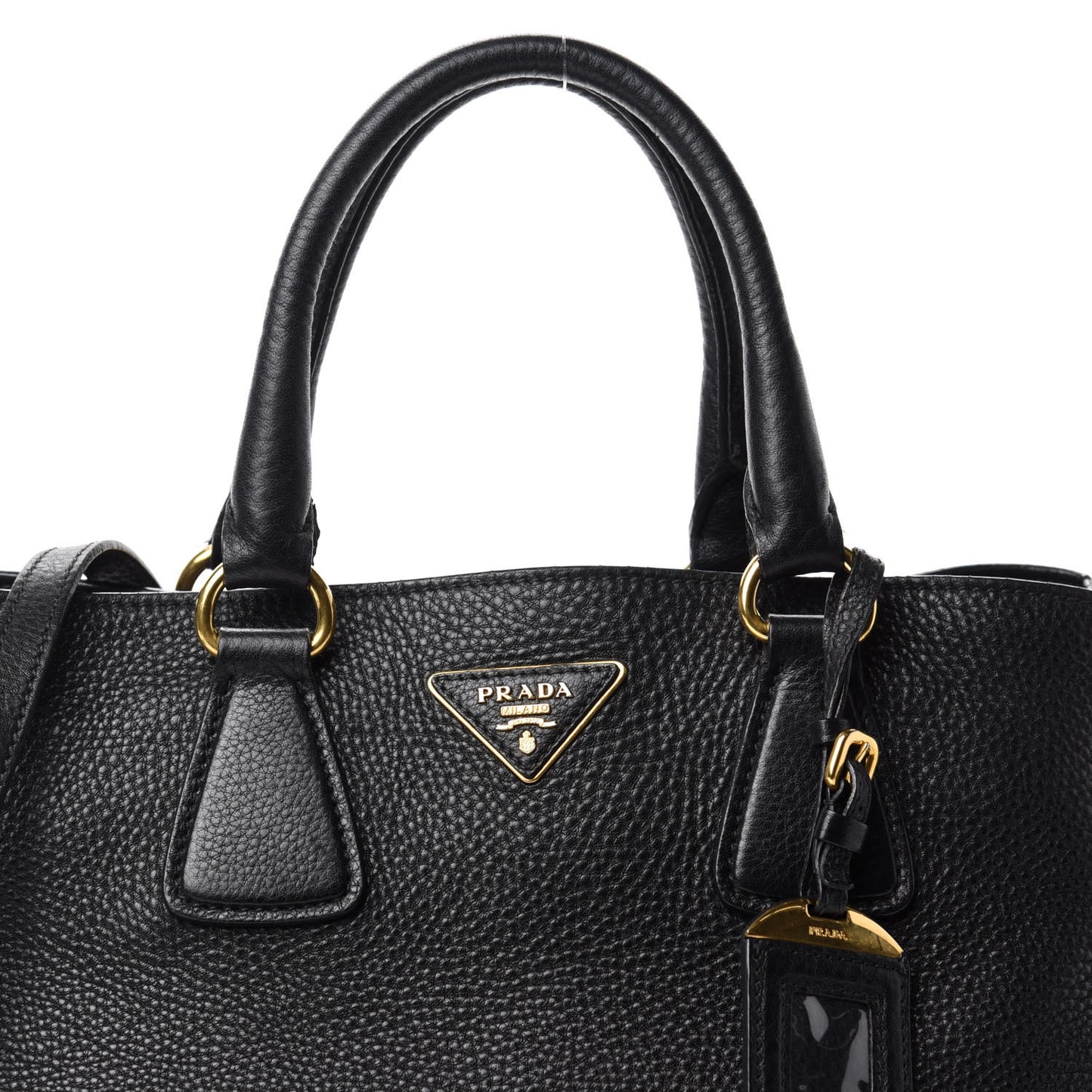 Vitello Daino Shopping Tote Black
