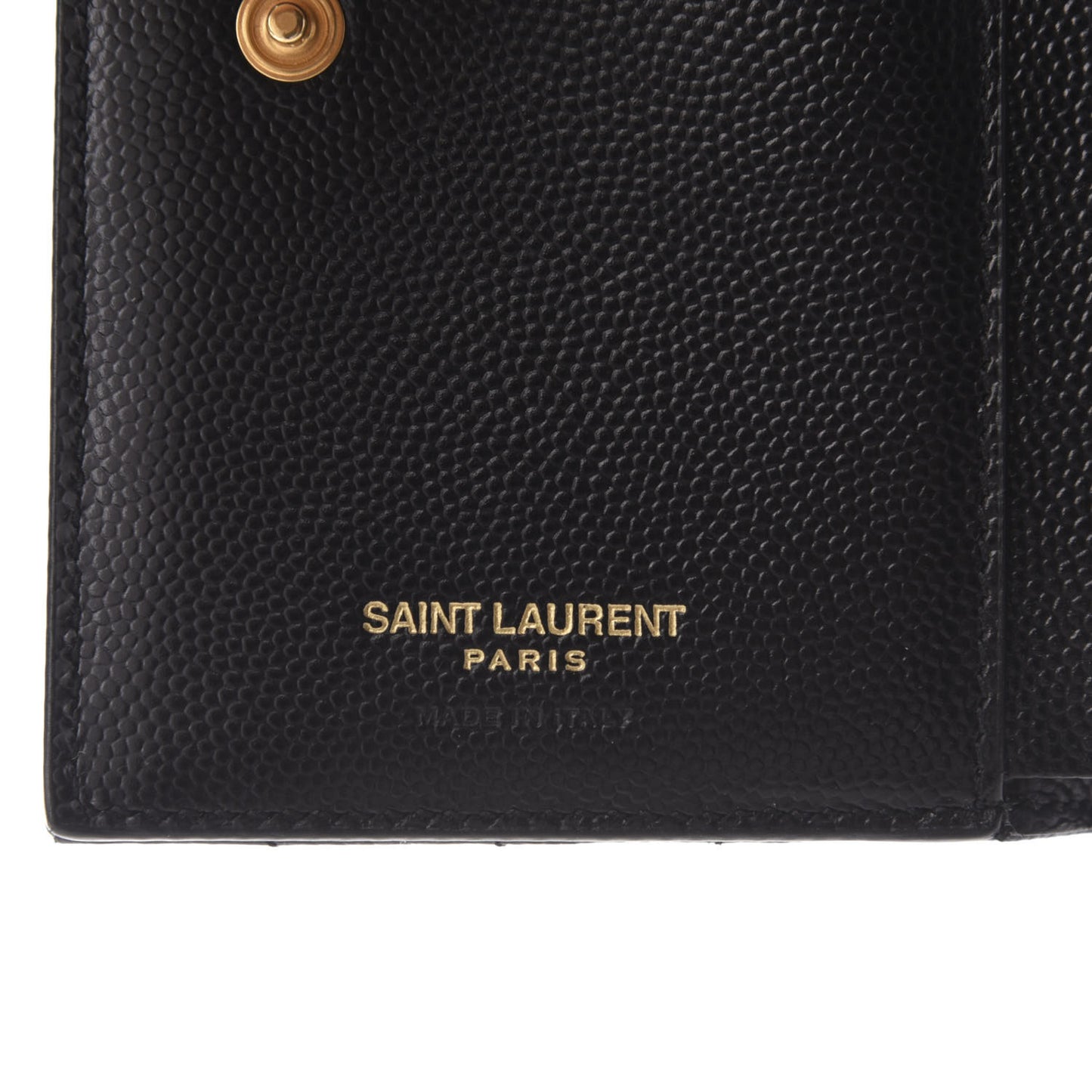 Grain De Poudre Matelasse Chevron Monogram Zipped Two-Part Wallet Black