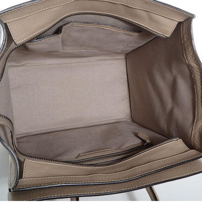 Celine Drummed Calfskin Mini Luggage Dune 5 of 10
