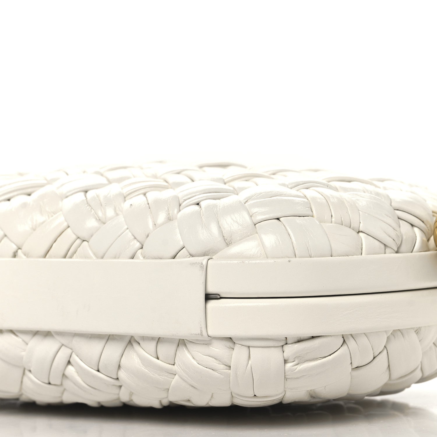 Bottega Veneta Foulard Intrecciato Knot On Strap White 1542660