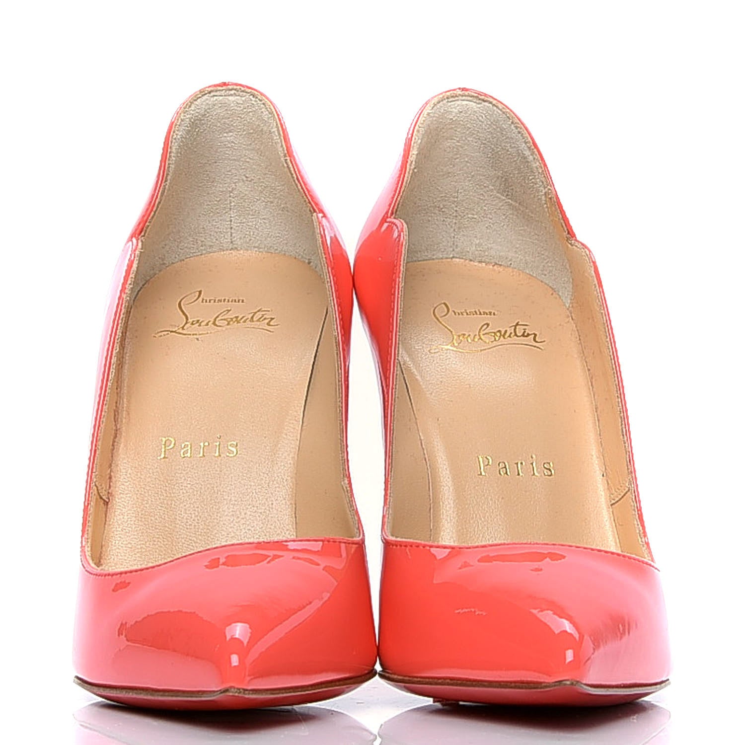 Christian Louboutin Patent Hot Chick 100 Pumps 35 Begonia 2 of 6